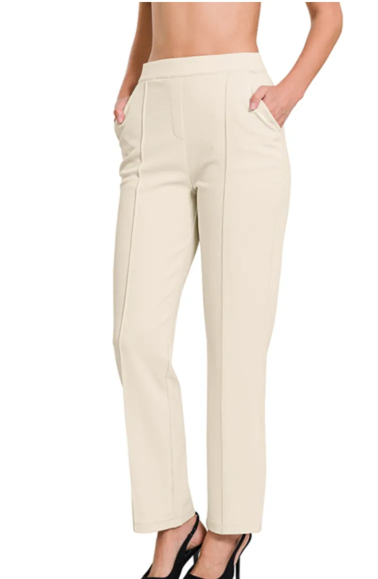 ZScuba Stretch Crepe Dress Pant, Sand Beige